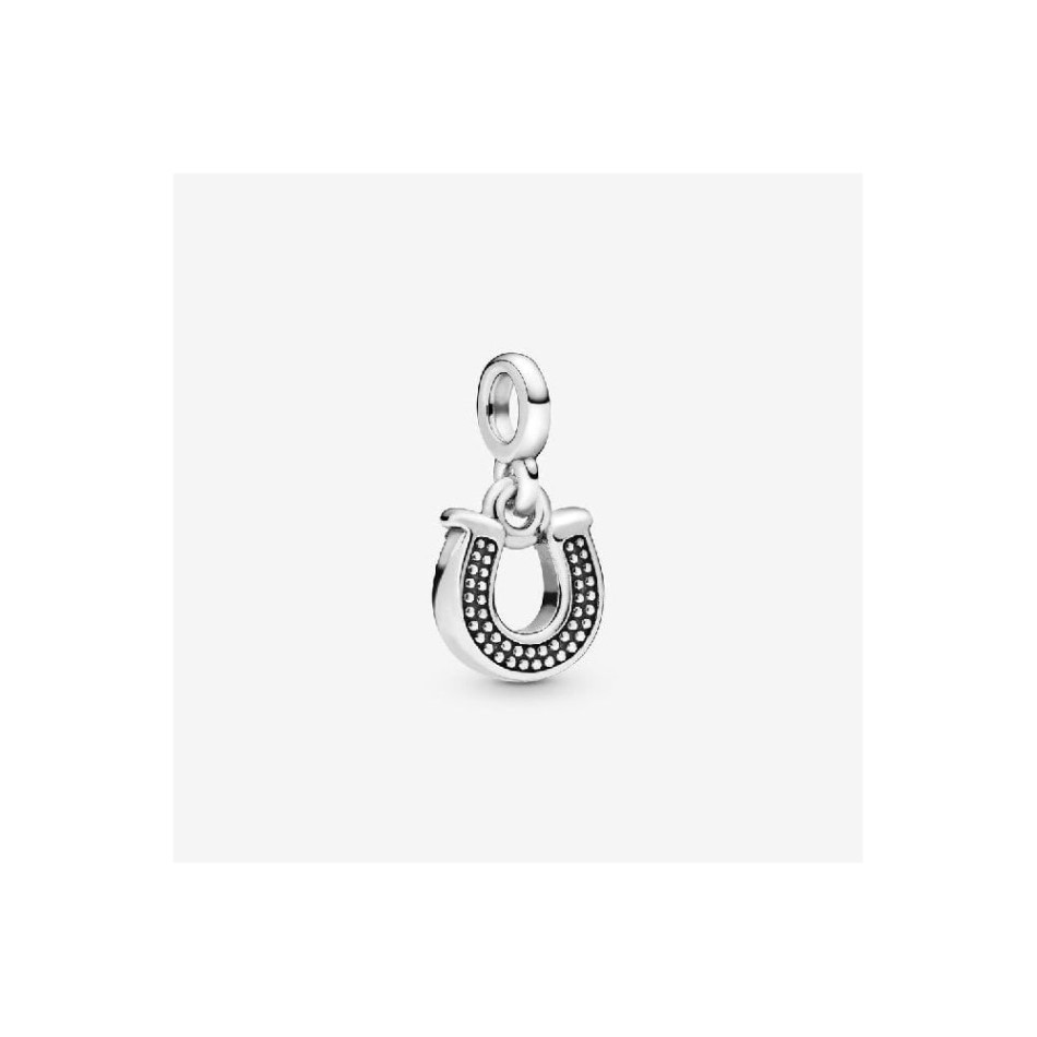 ME My Lucky Horseshoe Silver CZ Dangle Charms Pandora NZ