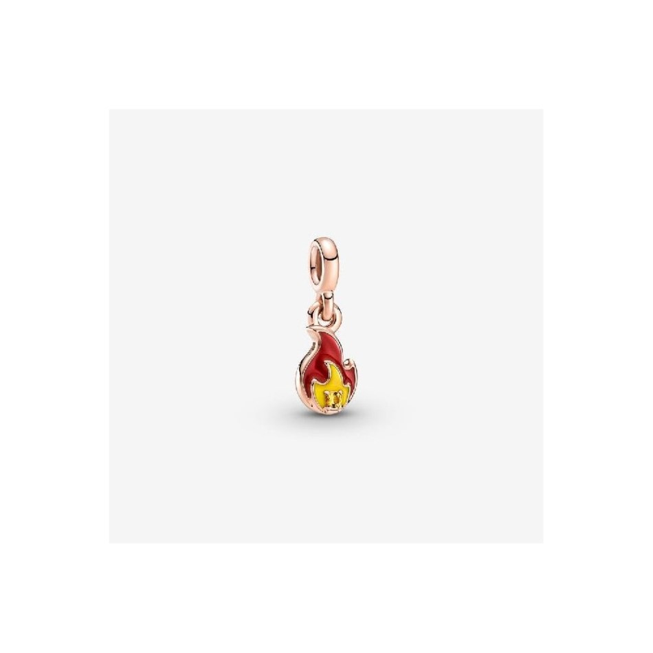 ME Rose Gold Burning Flame Mini Dangle Charm Pandora NZ
