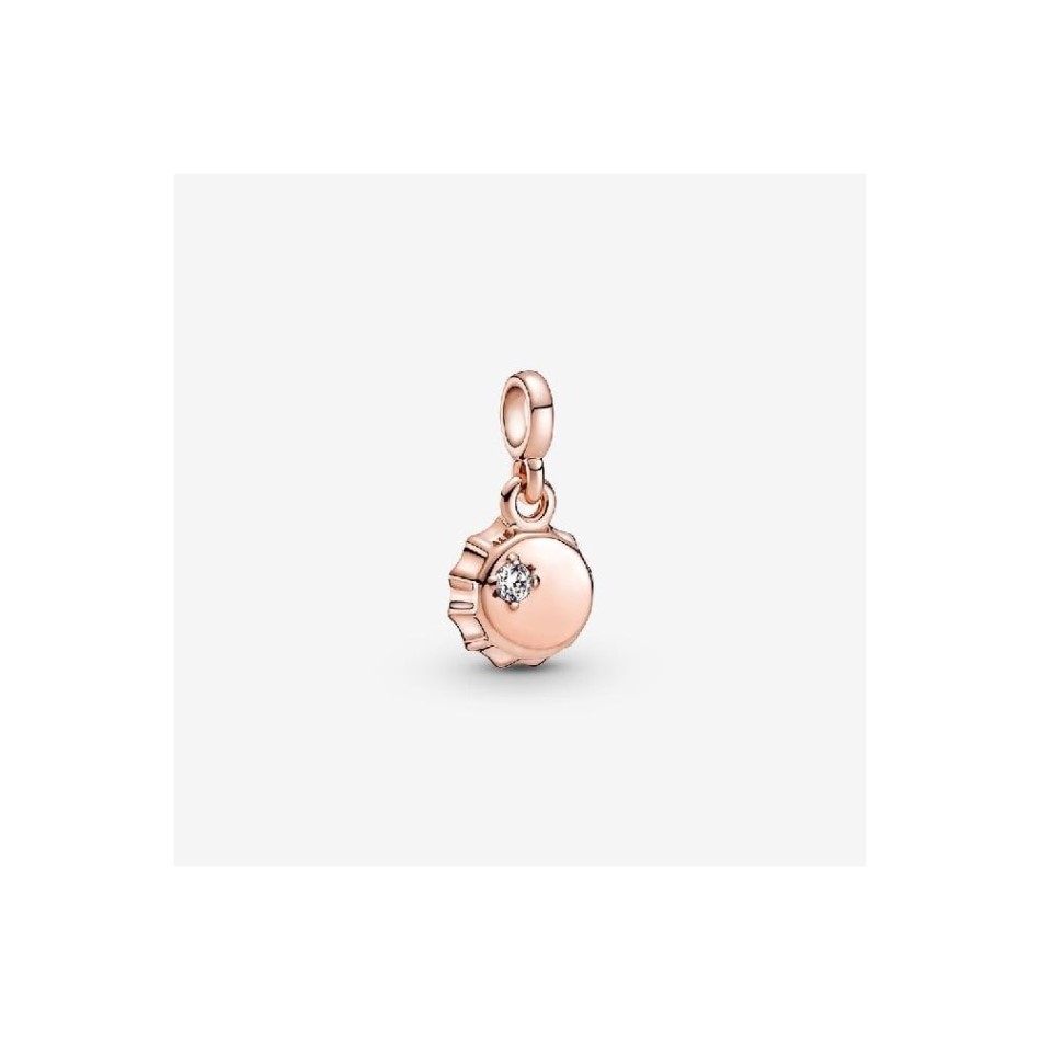 ME Rose Gold Lucky Bottle Cap Mini Dangle Pandora NZ