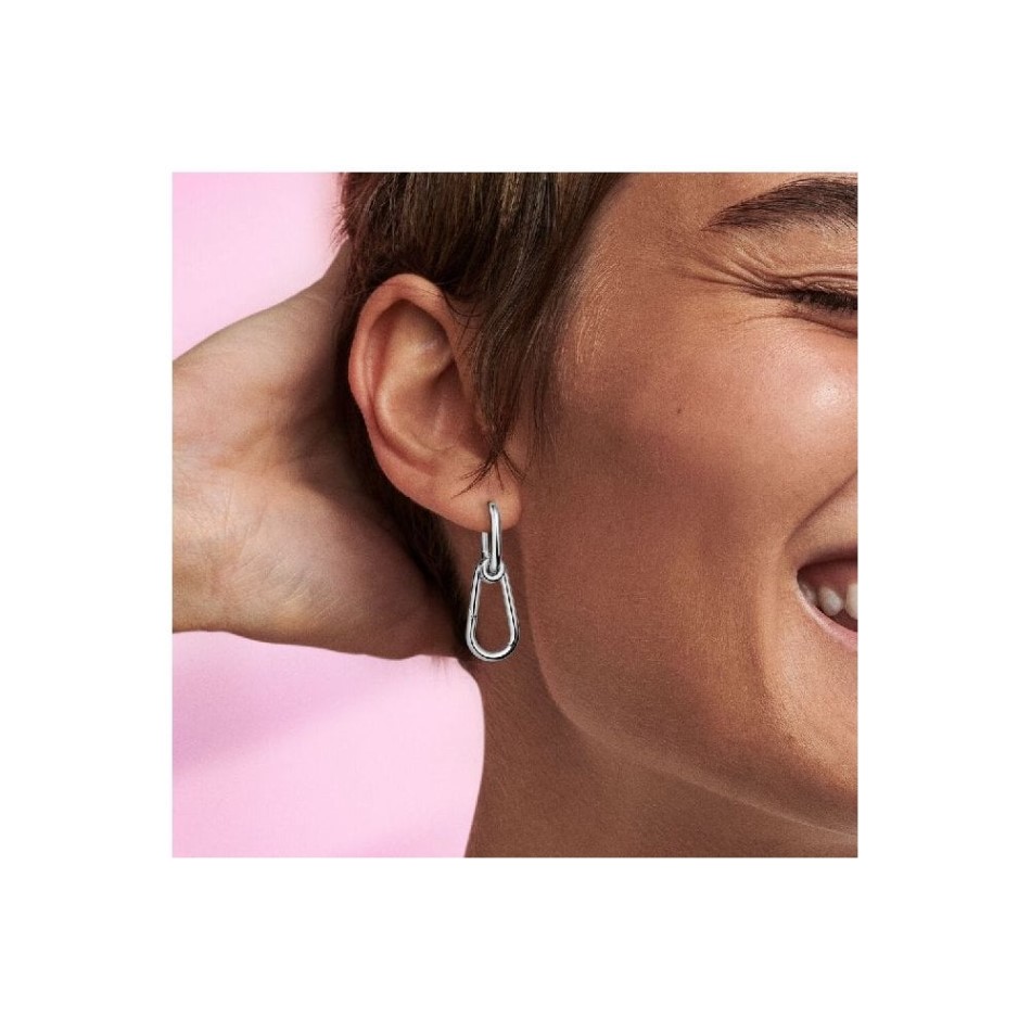 ME Silver Single Hoop Link Earring Pandora NZ