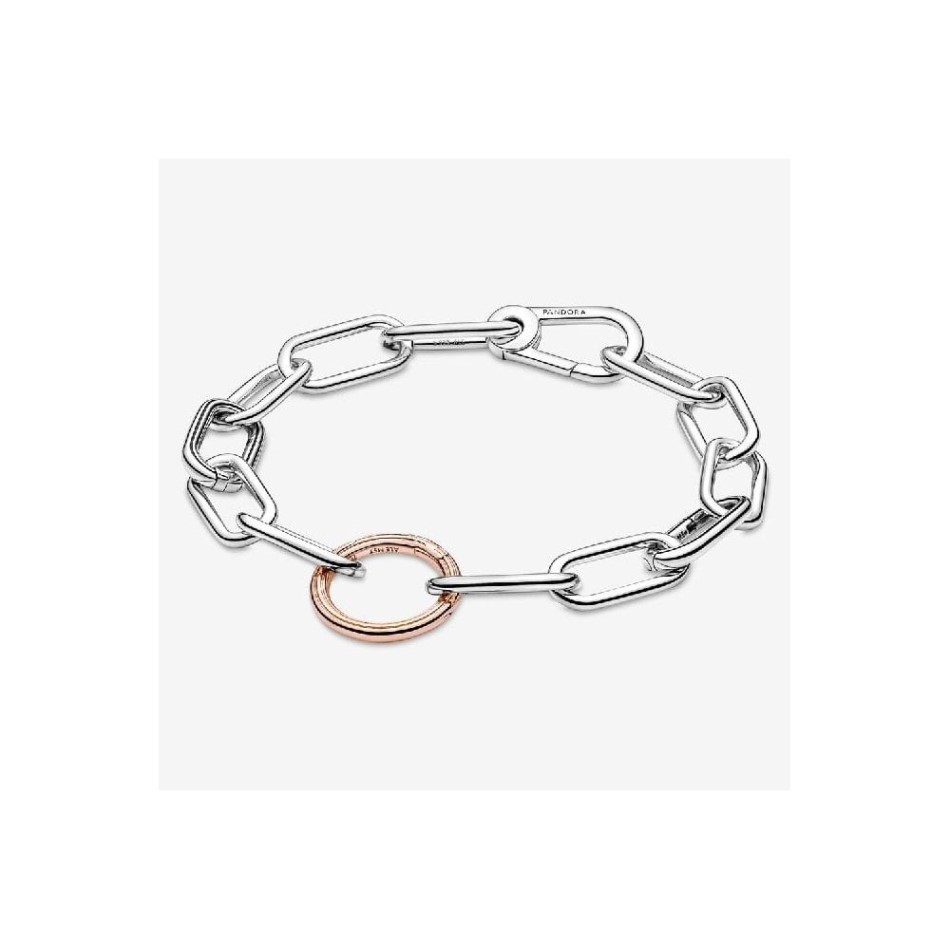 ME Styling Rose Gold Round Chain Link Connector Pandora NZ