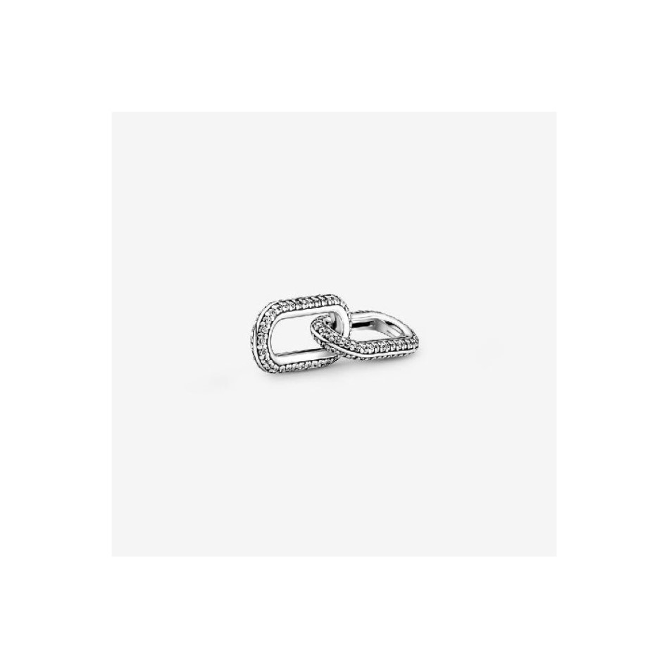 ME Styling Silver White Pave Double Chain Link Pandora NZ