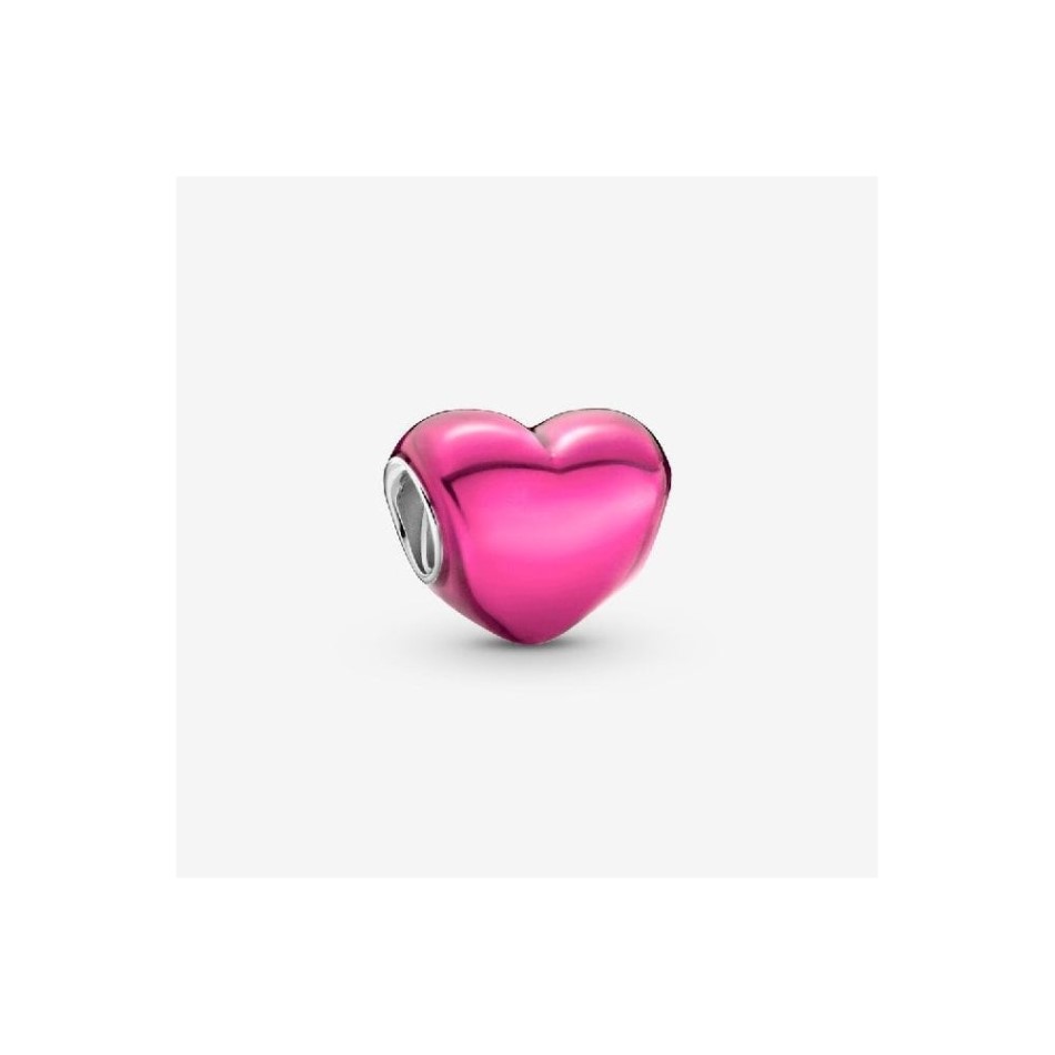 Metallic Pink Heart Charms Pandora NZ