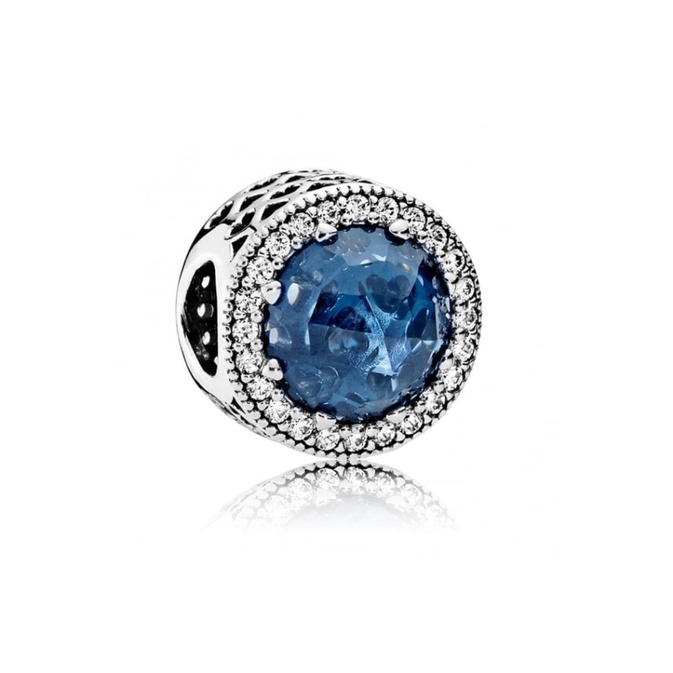 Midnight Blue Radiant Hearts Charms Pandora NZ