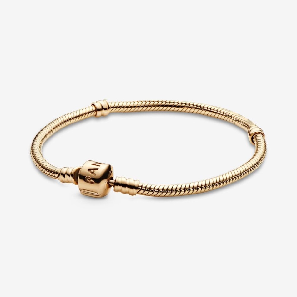 Moments 14kt Gold Snake Chain Bracelet Pandora NZ
