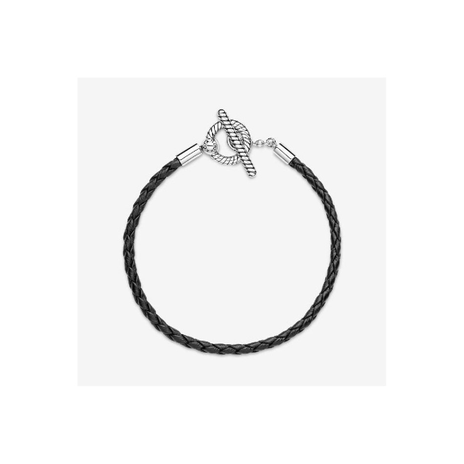 Moments Braided Pandora NZ Leather T-Bar Bracelet