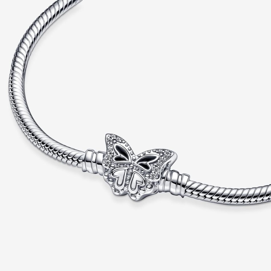 Moments Butterfly Clasp Snake Chain Bracelet Pandora NZ