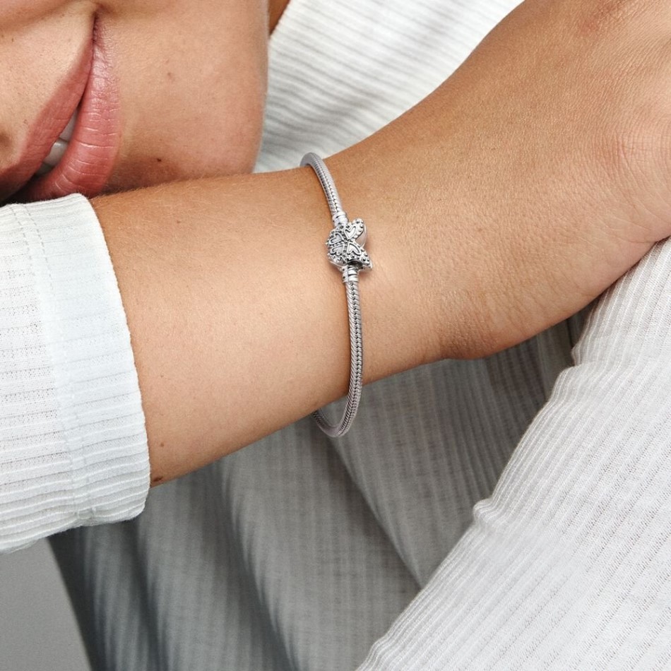 Moments Butterfly Clasp Snake Chain Bracelet Pandora NZ