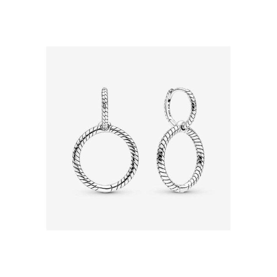 Moments Charm Double Hoop Earrings Pandora NZ