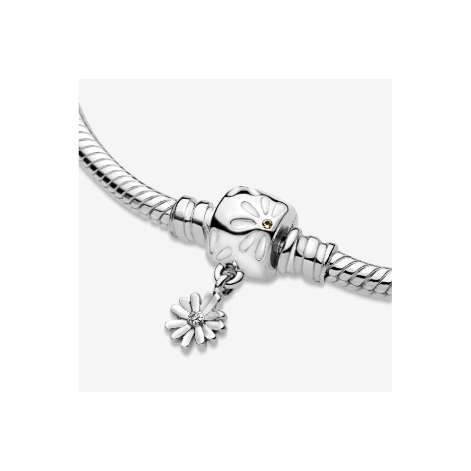 Moments Daisy Flower Clasp Snake Chain Bracelet Pandora NZ