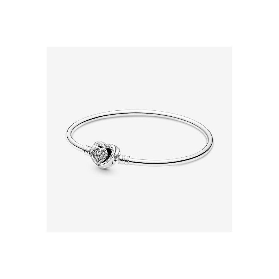 Moments Entwined Infinite Hearts Clasp Bangle Pandora NZ