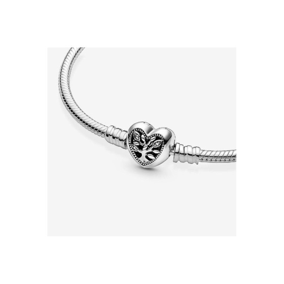 Moments Family Pandora NZ Tree Heart Pandora NZ Clasp Snake Chain Bracelet