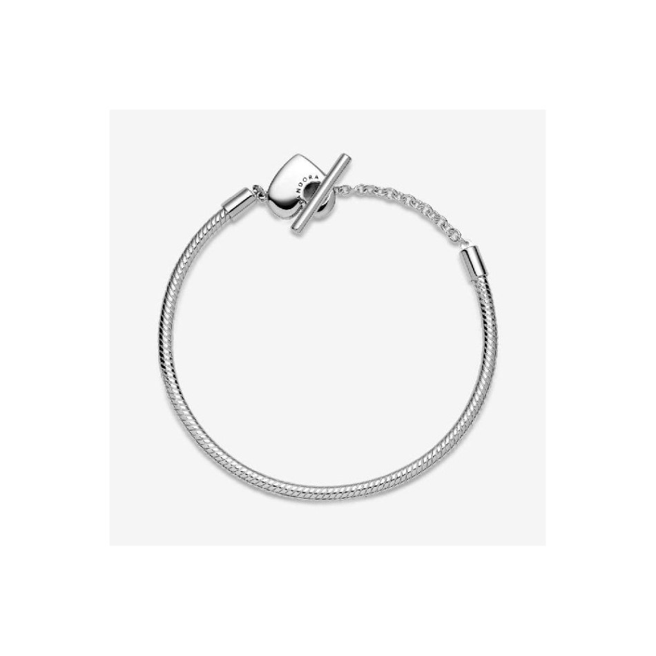 Moments Heart Brand Pandora NZ T-Bar Snake Chain Bracelet