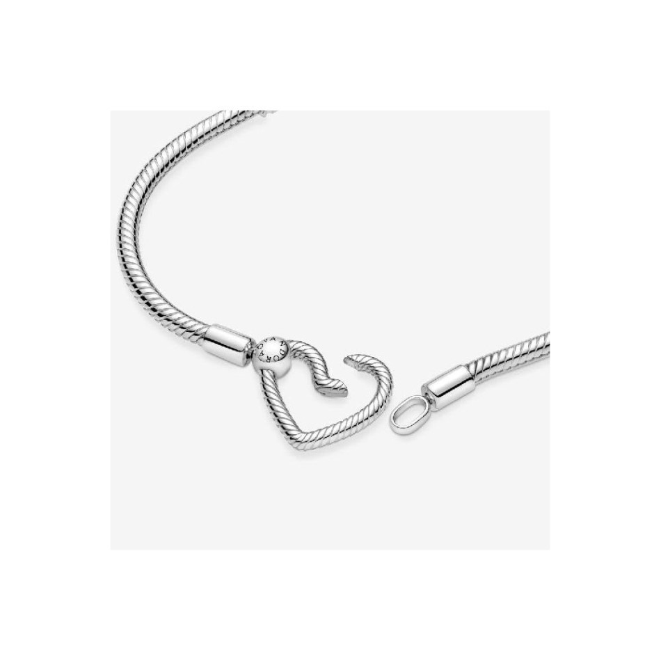 Moments Heart Closure Snake Chain Pandora NZ Bracelet