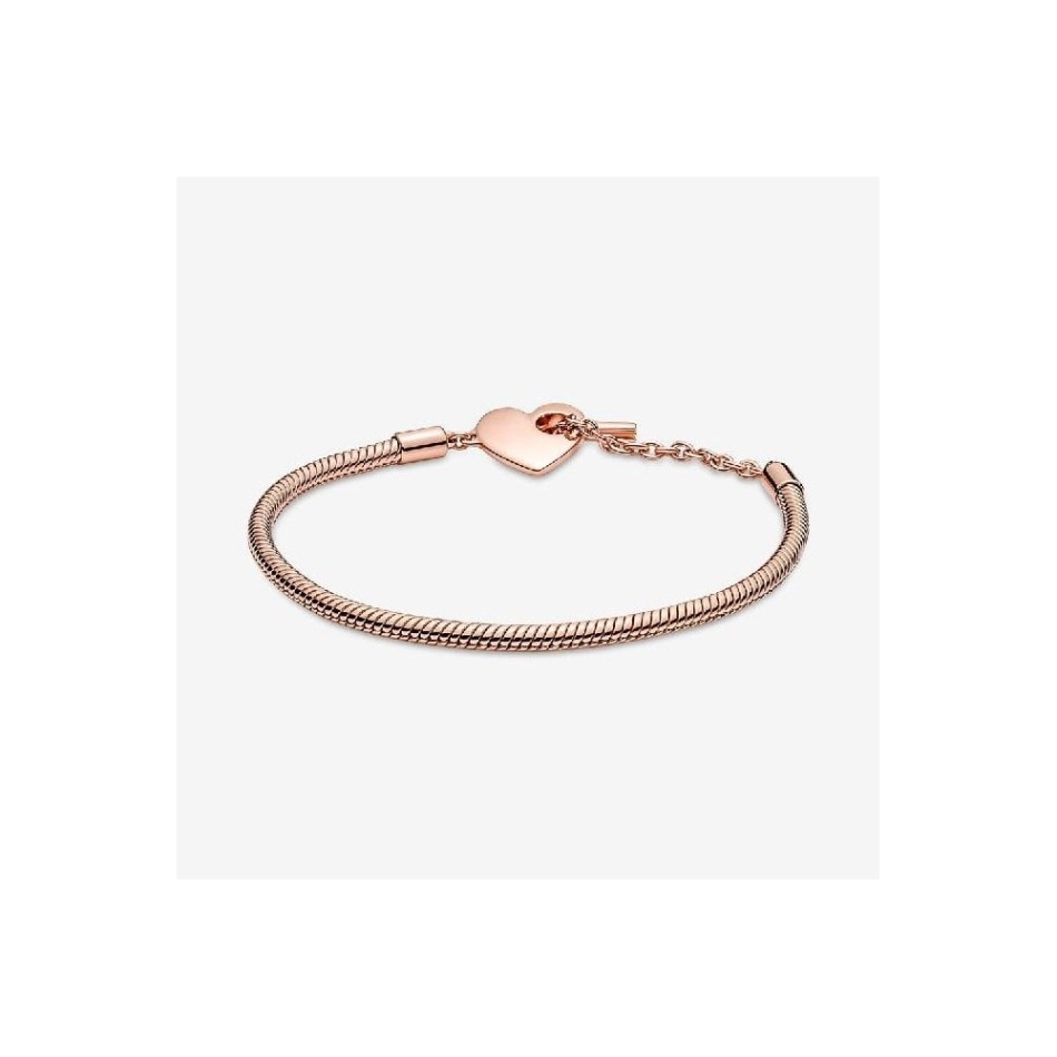 Moments Heart T-Bar Snake Chain Pandora NZ Bracelet