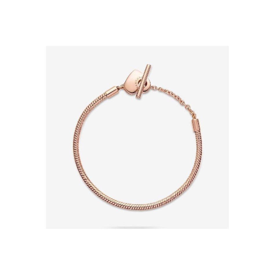 Moments Heart T-Bar Snake Chain Pandora NZ Bracelet