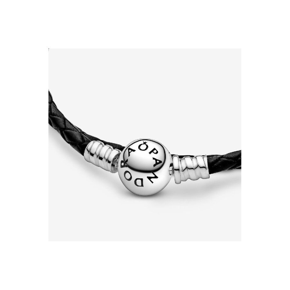 Moments Pandora NZ Double Black Leather Bracelet
