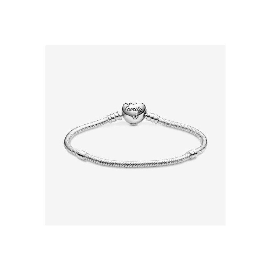 Moments Pandora NZ Family Tree Heart Clasp Snake Chain Bracelet