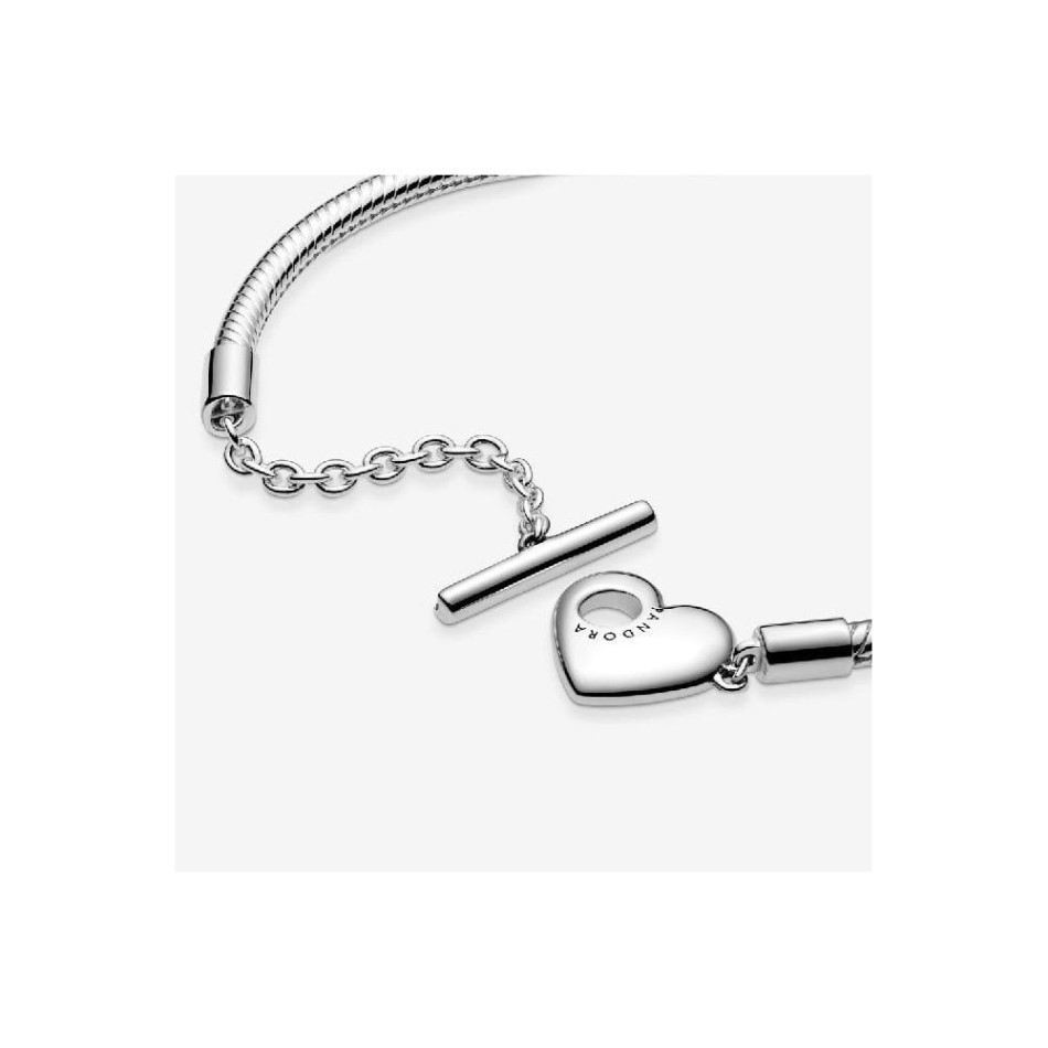 Moments Pandora NZ Heart T-Bar Snake Chain Bracelet