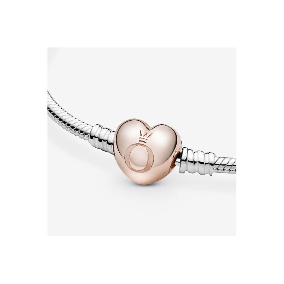 Moments Rose Brand Pandora NZ Heart Clasp Snake Chain Bracelet