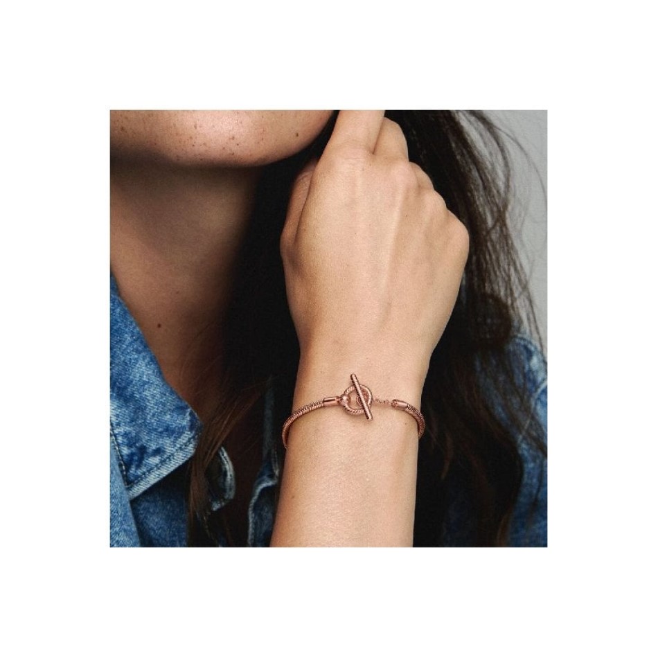 Moments Rose Fashion Pandora NZ T-Bar Snake Chain Bracelet