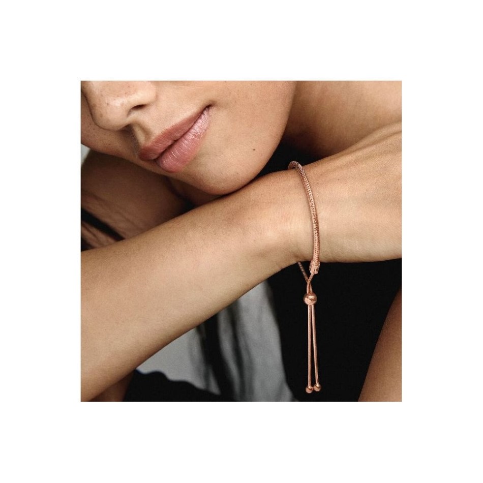 Moments Rose Snake Chain Slider Bracelet Pandora NZ
