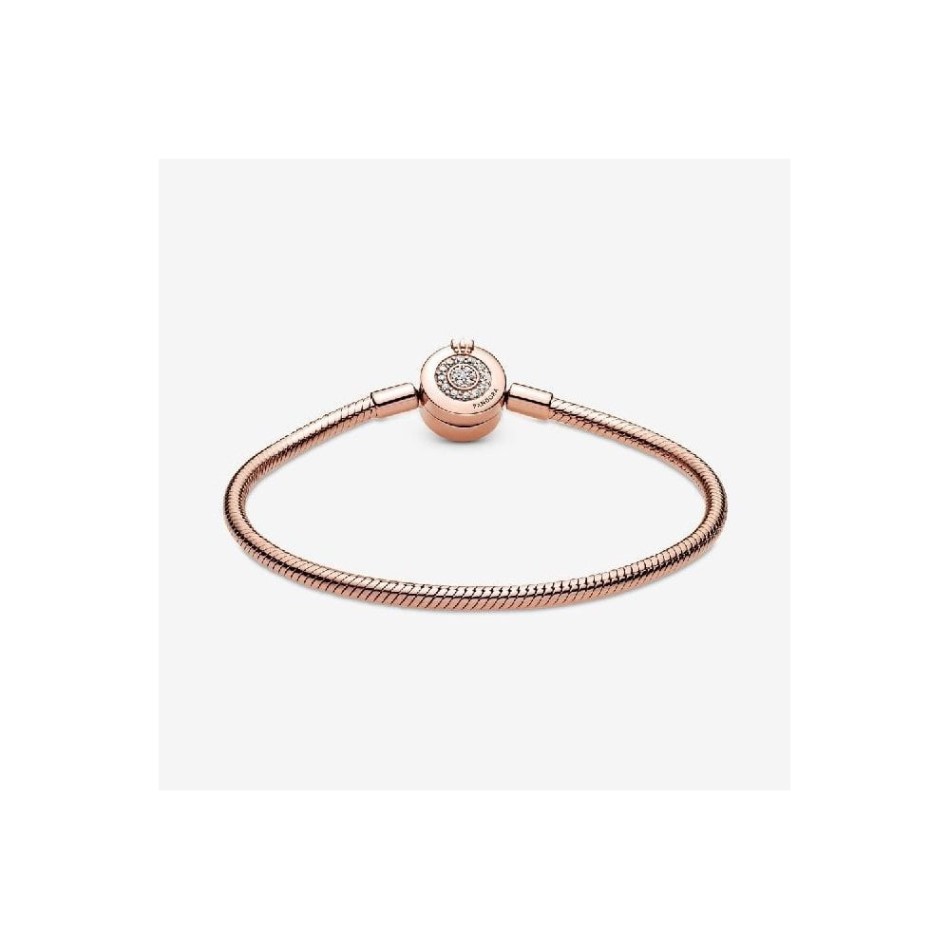 Moments Rose Sparkling Crown O Snake Chain Bracelet Pandora NZ