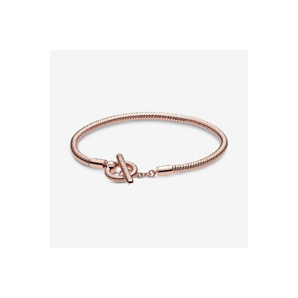 Moments Rose T-Bar Snake Chain Bracelet Pandora NZ