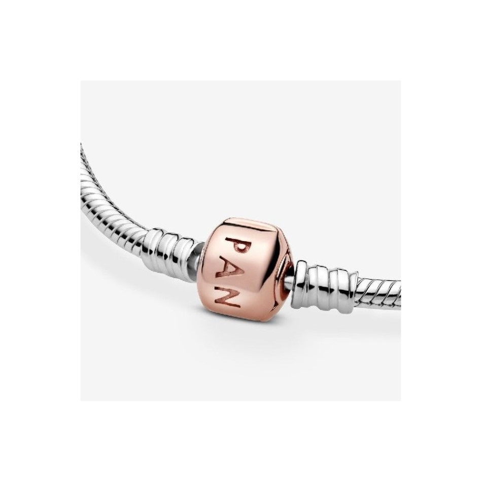 Moments Snake Chain Pandora NZ Bracelet with Rose Clasp
