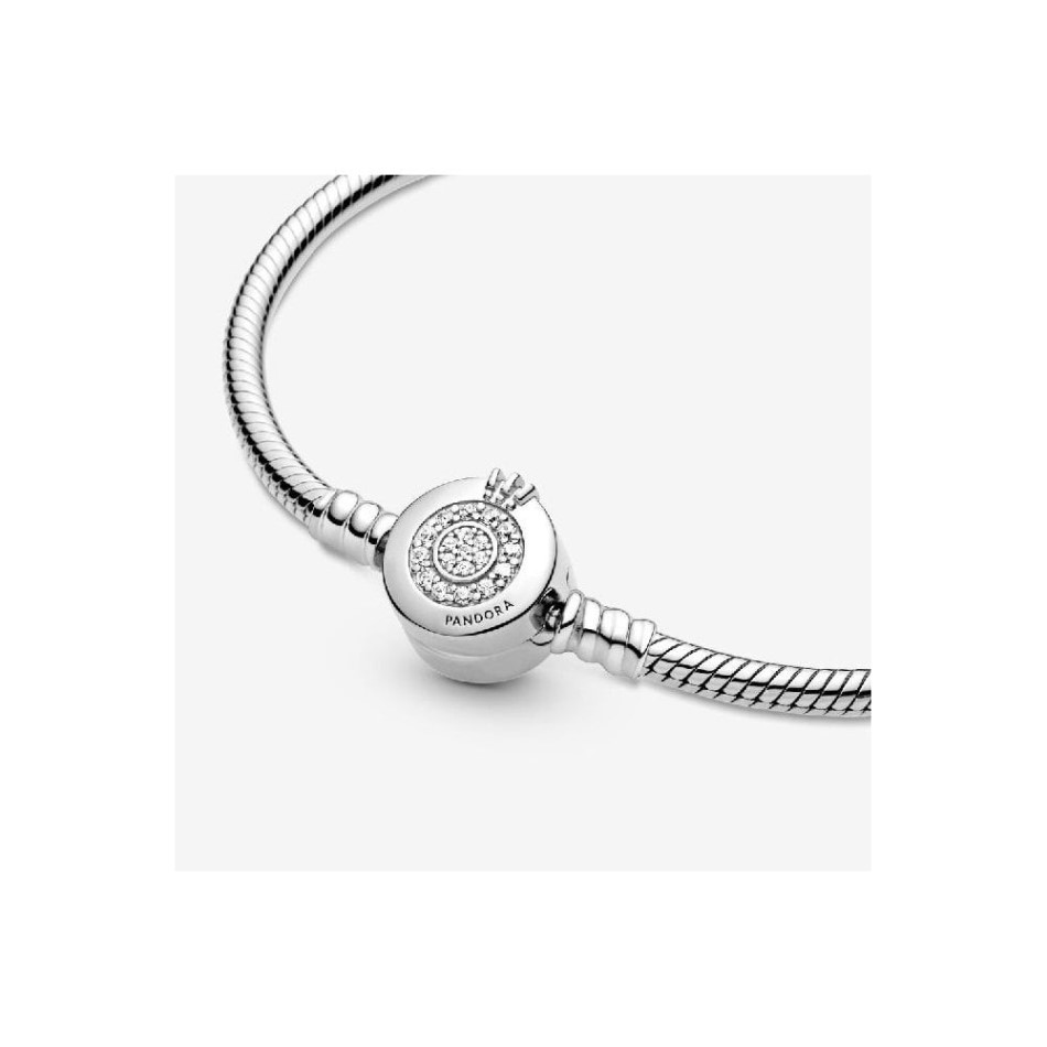Moments Sparkling Crown O Snake Chain Pandora NZ Bracelet