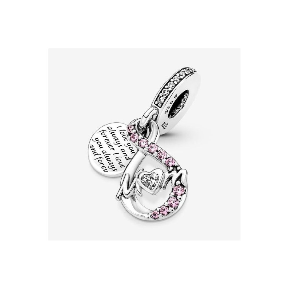 Mum Infinity Pave Double Dangle Charms Pandora NZ