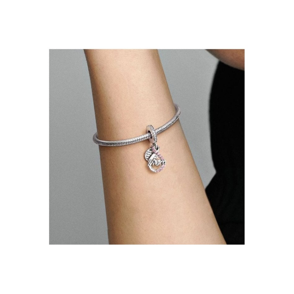 Mum Infinity Pave Double Dangle Charms Pandora NZ
