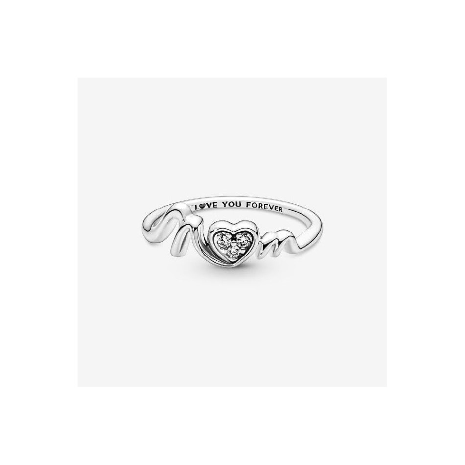 Mum Pave Heart Ring Pandora NZ