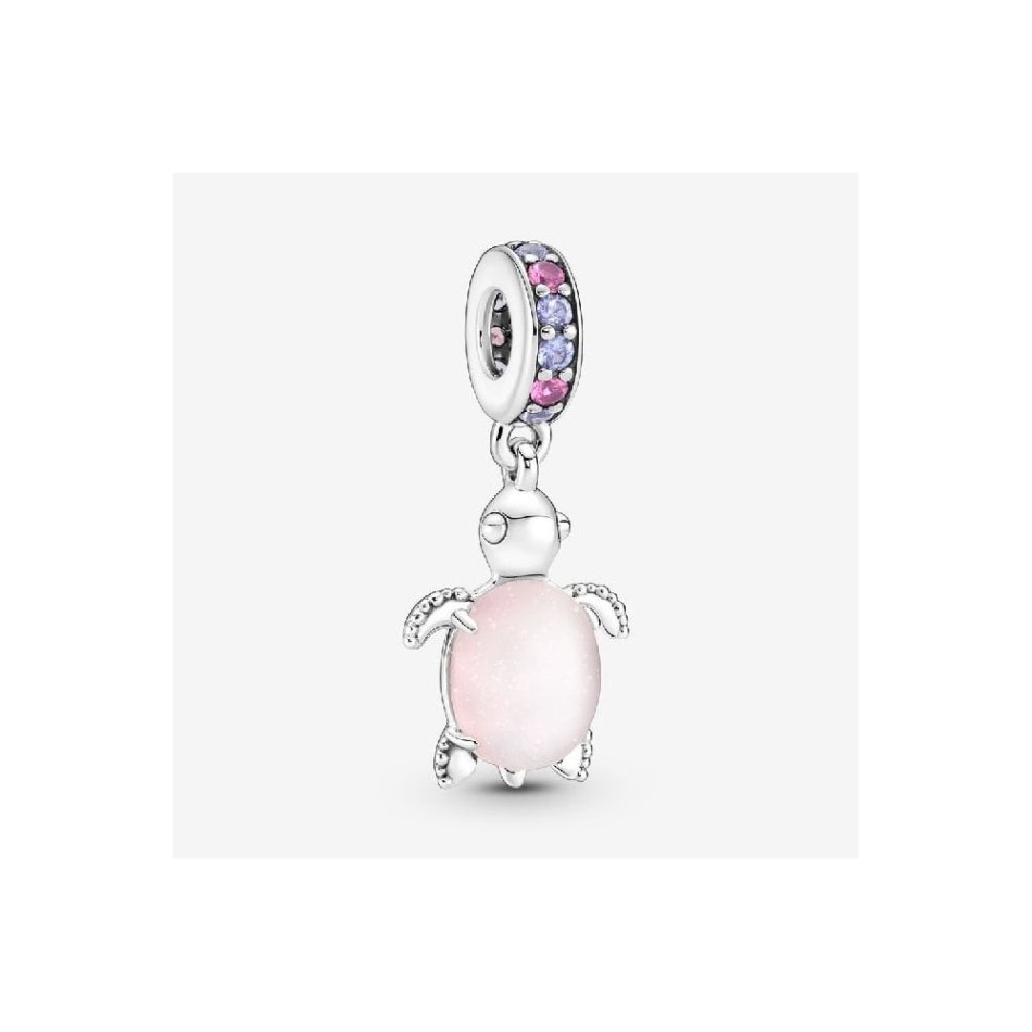 Murano Glass Pink Sea Turtle Dangle Charms Pandora NZ