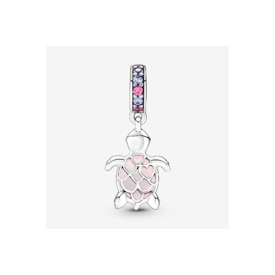 Murano Glass Pink Sea Turtle Dangle Charms Pandora NZ
