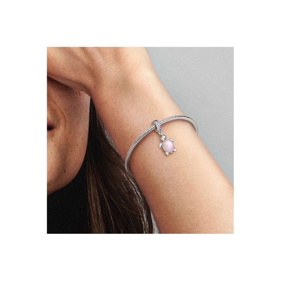 Murano Glass Pink Sea Turtle Dangle Charms Pandora NZ