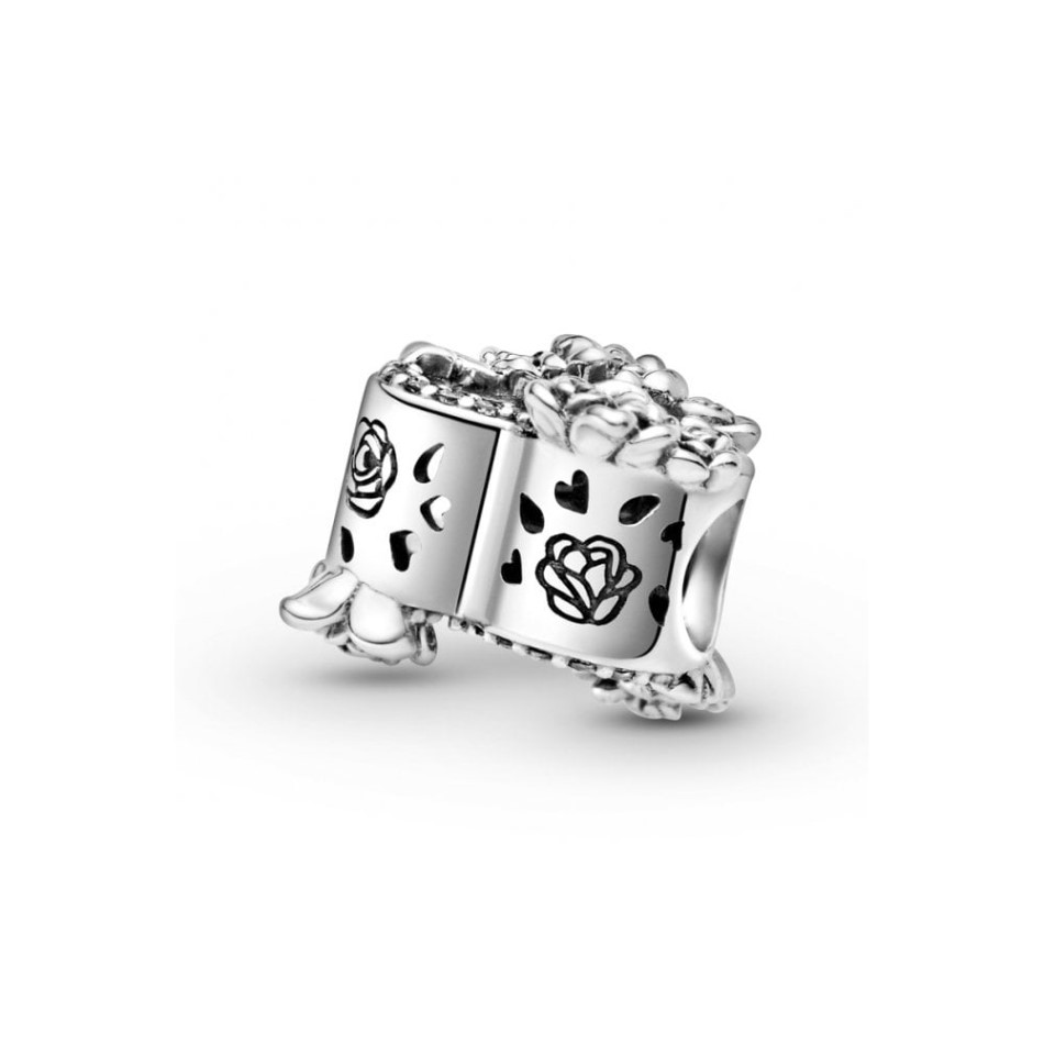 Open Heart & Rose Flowers Charms Pandora NZ