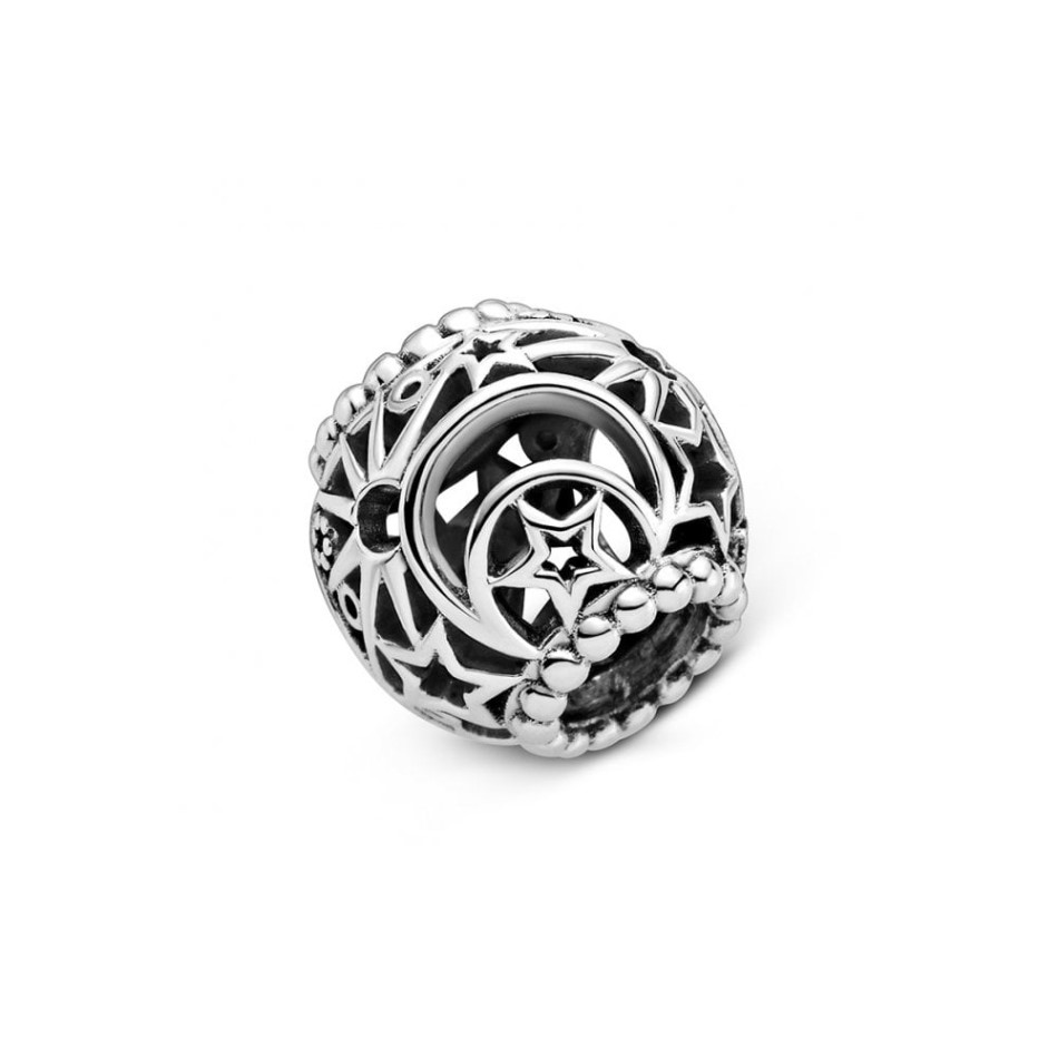 Openwork Sun Stars & Moon Charms Pandora NZ