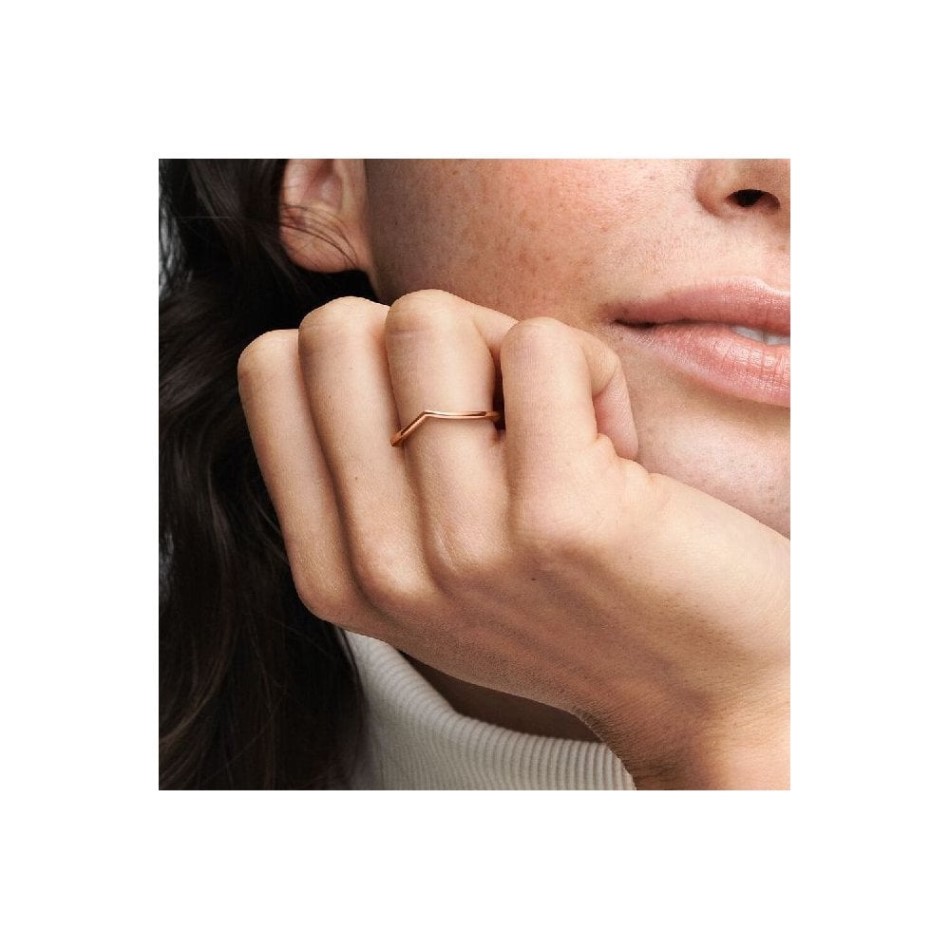 Pandora NZ Rose Polished Wishbone Ring