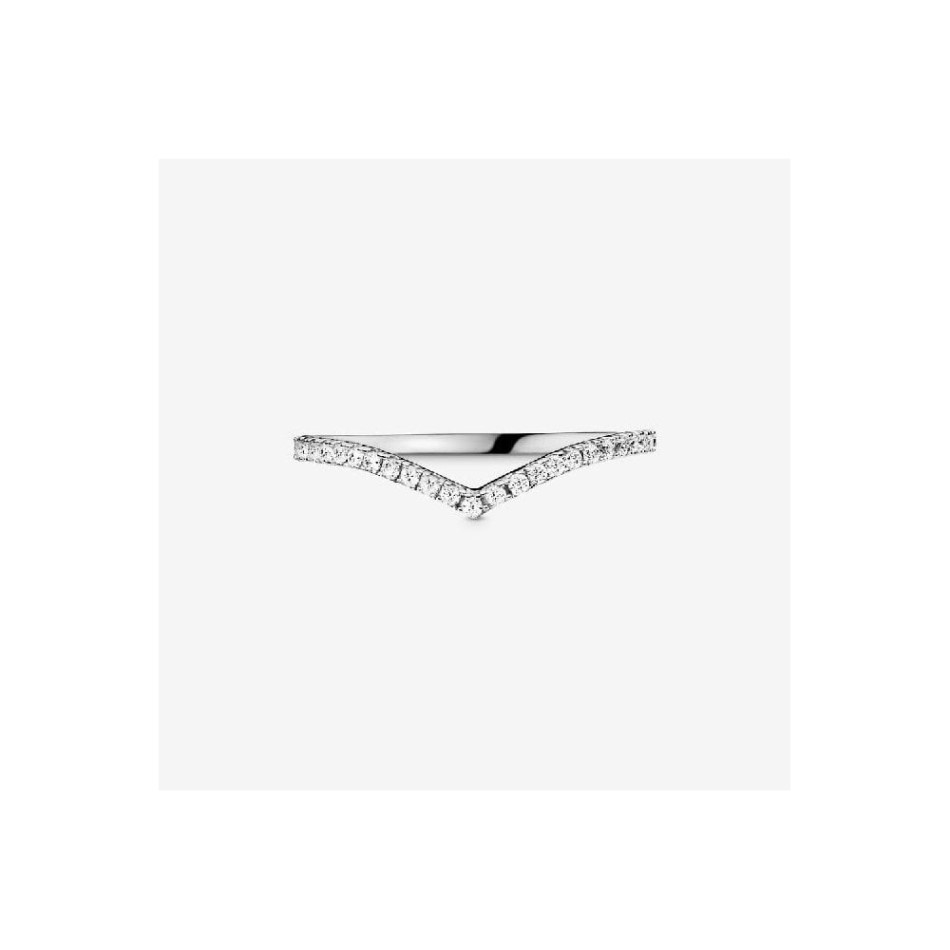 Pandora NZ Sparkling Wishbone Ring