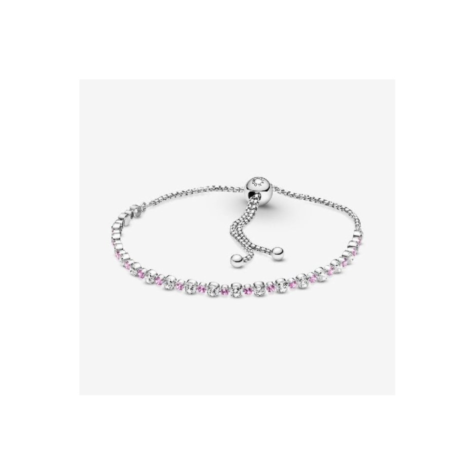 Pink & Clear Sparkle Slider Bracelet Pandora NZ