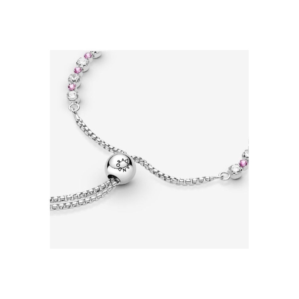 Pink & Clear Sparkle Slider Bracelet Pandora NZ