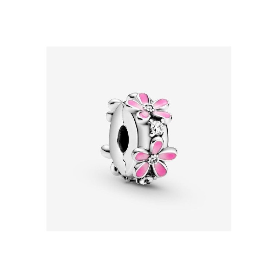 Pink Daisy Flower Clip Charm Pandora NZ