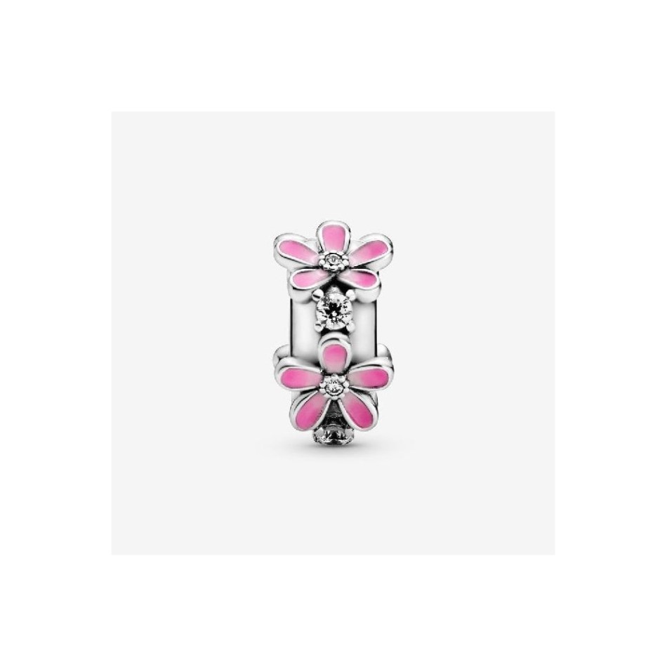 Pink Daisy Flower Clip Charm Pandora NZ