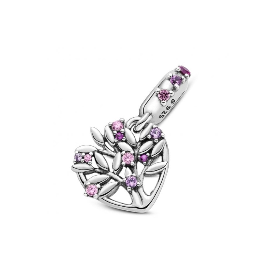Pink Heart Family Tree Dangle Charms Pandora NZ