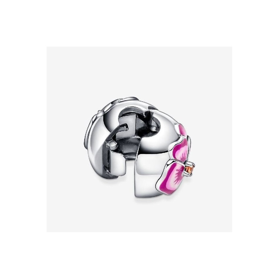 Pink Pansy Flower Clip Charm Pandora NZ