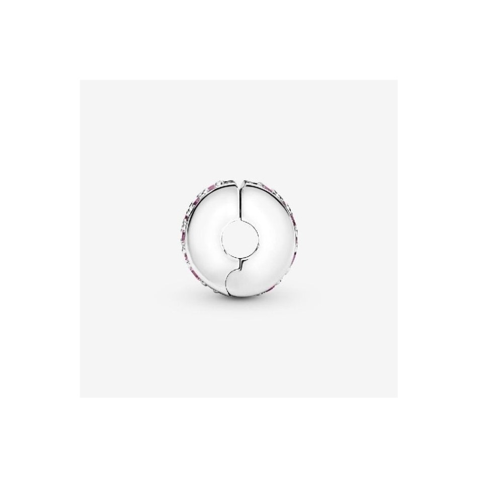 Pink Pave Clip Charm Pandora NZ