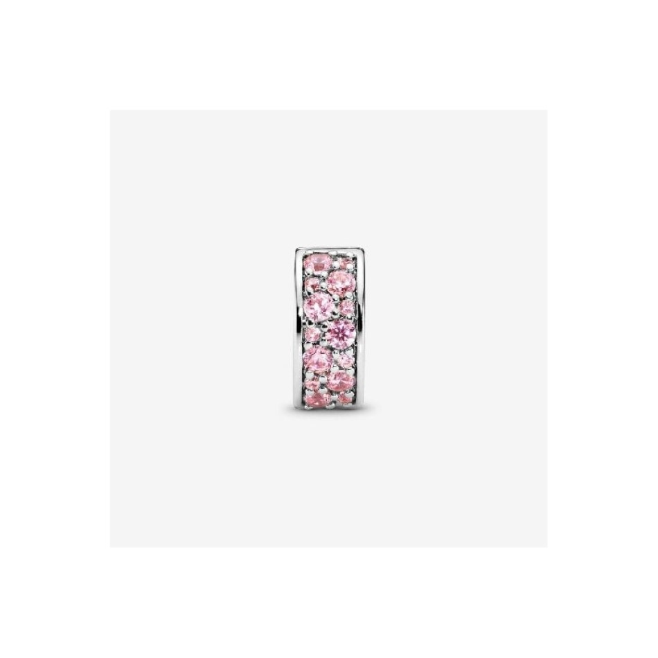 Pink Pave Clip Charm Pandora NZ