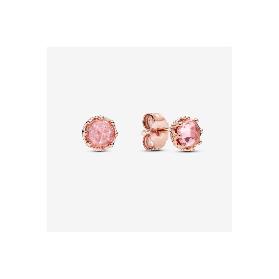 Pink Sparkling Crown Stud Earrings Pandora NZ