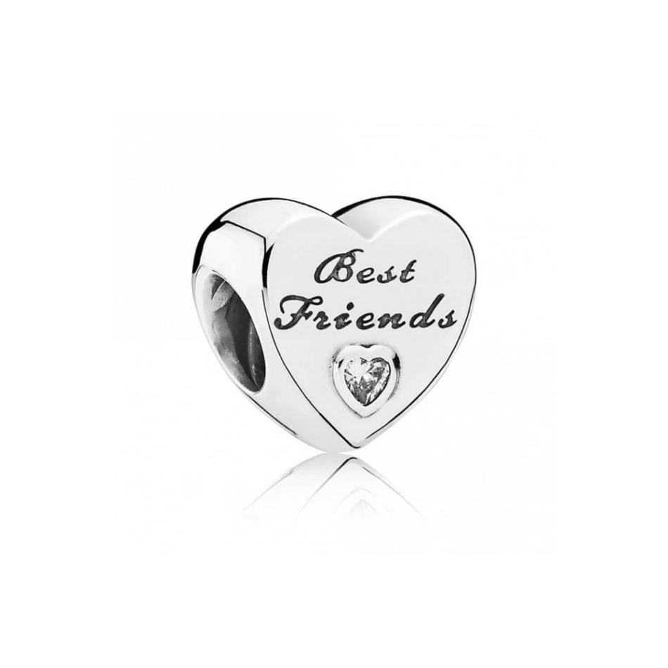 Polished Best Friends Heart Charms Pandora NZ